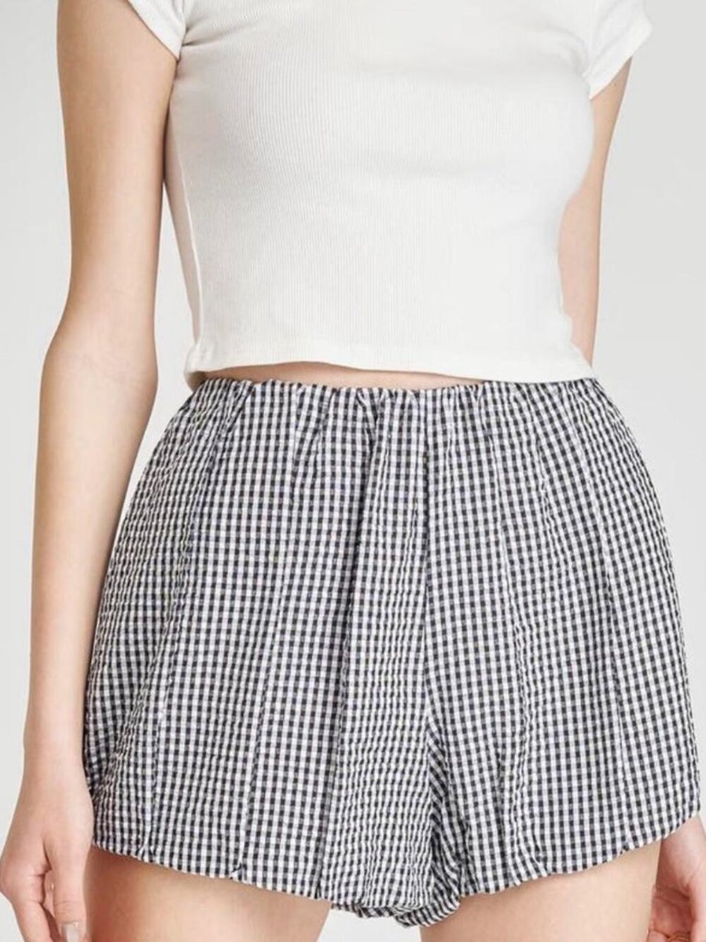 Wayf Gingham Bubble Shorts
